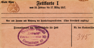 Fettkarte 1917